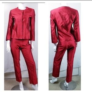 Michael Kors silk pant suit - red/orange gorgeous